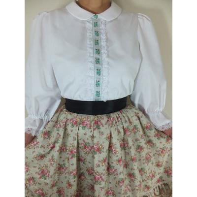 フォークダンス衣装◆フラットカラー七分丈袖売れ筋商品|||ブラウスBL038