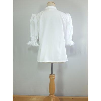 フォークダンス衣装◆襟レースを使った売れ筋商品|||ブラウス（ラベンダー）BL029 フォークダンス衣装◇襟レースを使ったブラウス（ラベンダー