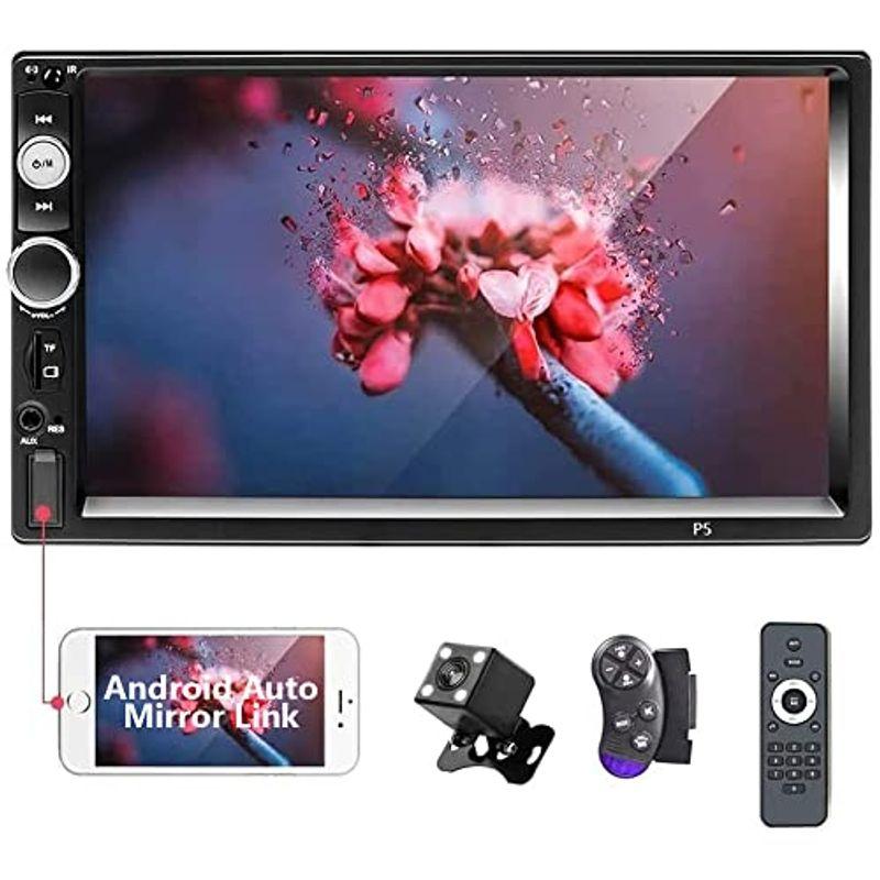 ダブルディンカーステレオBluetoothカーラジオAndroid Auto 7インチHDタッチスクリーンカーステレオレシーバー、カーFMラ