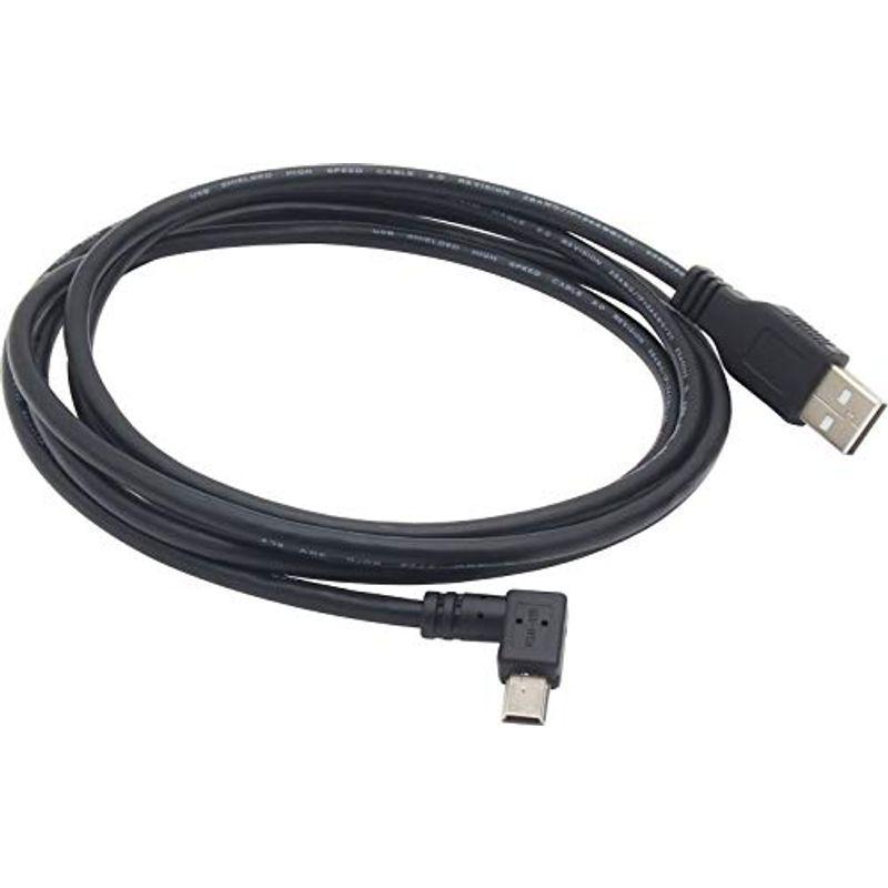 オーディオファン miniUSBケーブル USB2.0 L字 miniUSB (オス) - ストレート USB-A (オス) miniB L ...