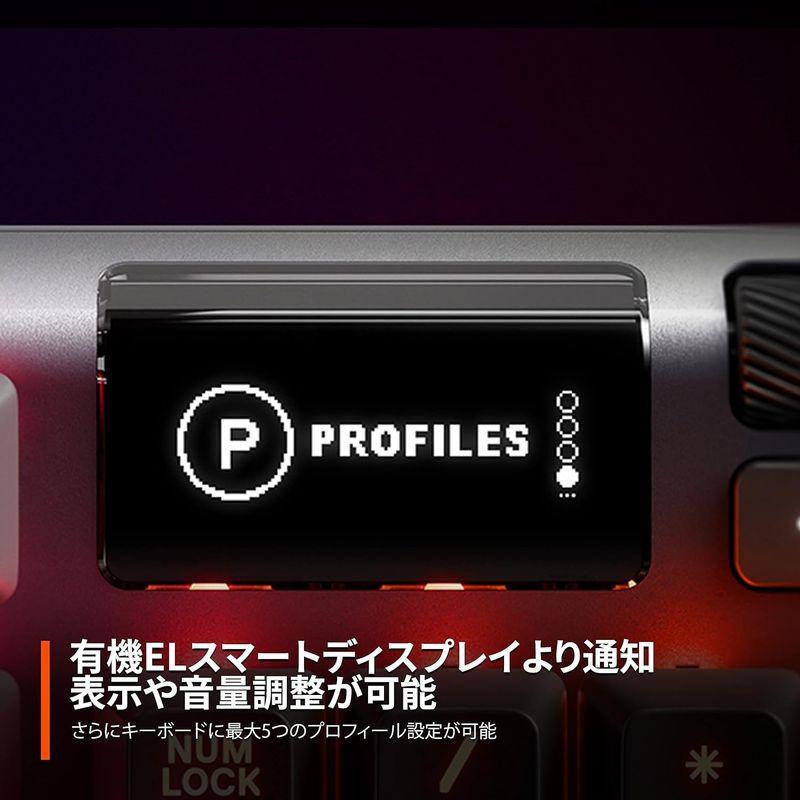 【後払い手数料無料】 SteelSeries ゲーミングキーボード 有線 ハイブリッドメカニカルスイッチ 日本語配列 有機ELディスプレイ搭載 Apex 5 64