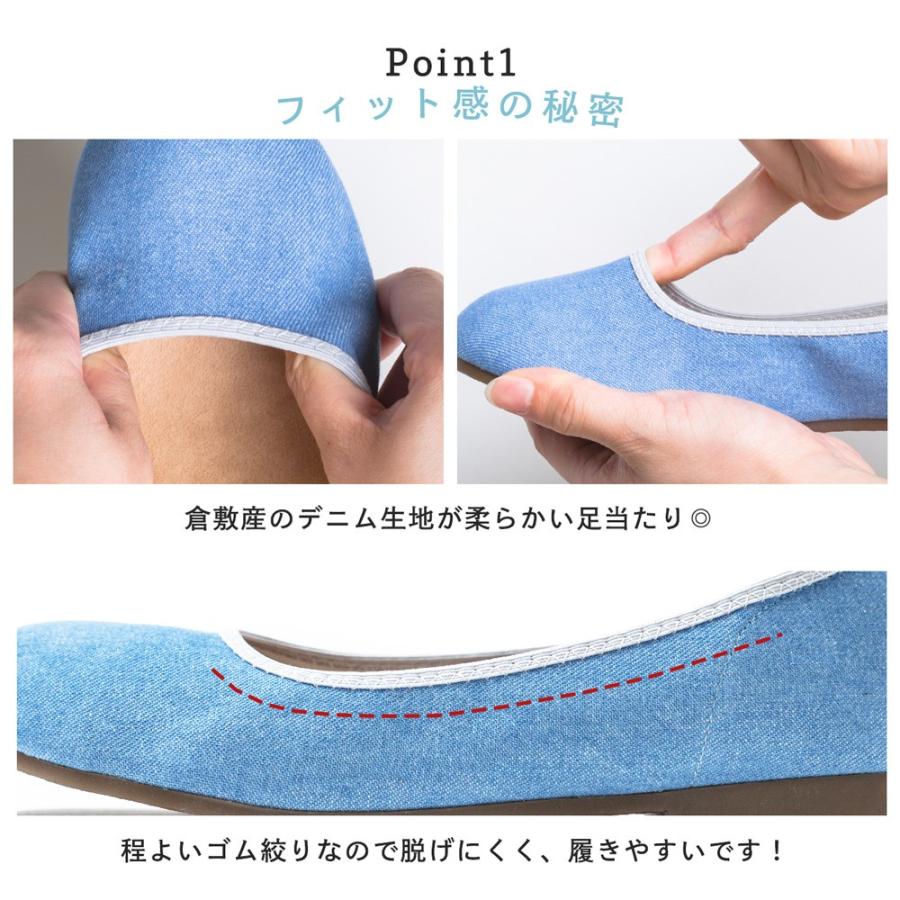 Shuna Shuna（シュナシュナ） パンプス ローヒール デニム 生地