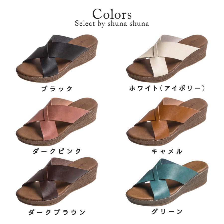 Shuna サンダル レディース フラット 歩きやすい 痛くない 楽
