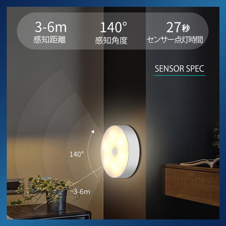 人感センサーライト 8LED 2個セット 室内 玄関 USB充電 ソーラー充電 兼用 LED 明暗センサー 照明 クローゼット 屋内 廊下 小型 ランタン 防災グッズ  A103 |  | 05