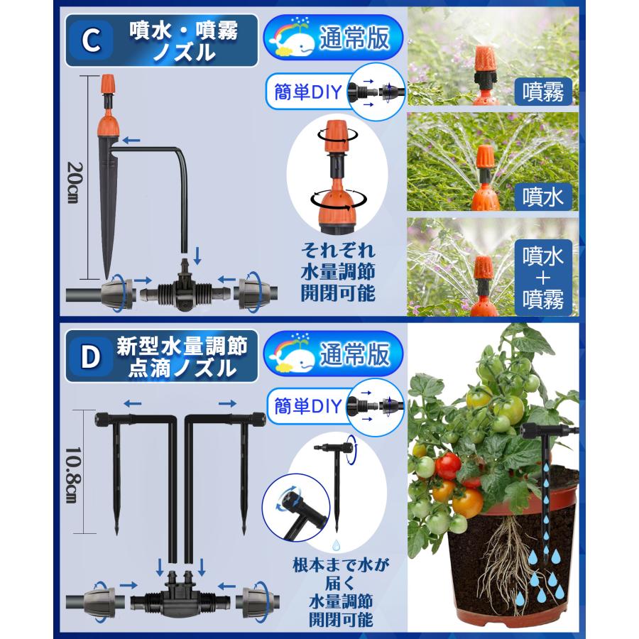 散水タイマー 9パターン版 スターターキット 大型パネル 英語表示 自動
