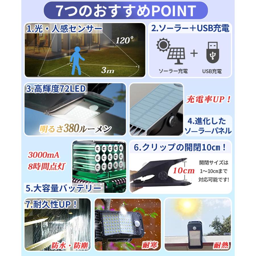 ソーラーライト 屋外用 センサーライト センサーライト ソーラーライト 屋外 led 防水 ソーラー 明るい 常夜灯