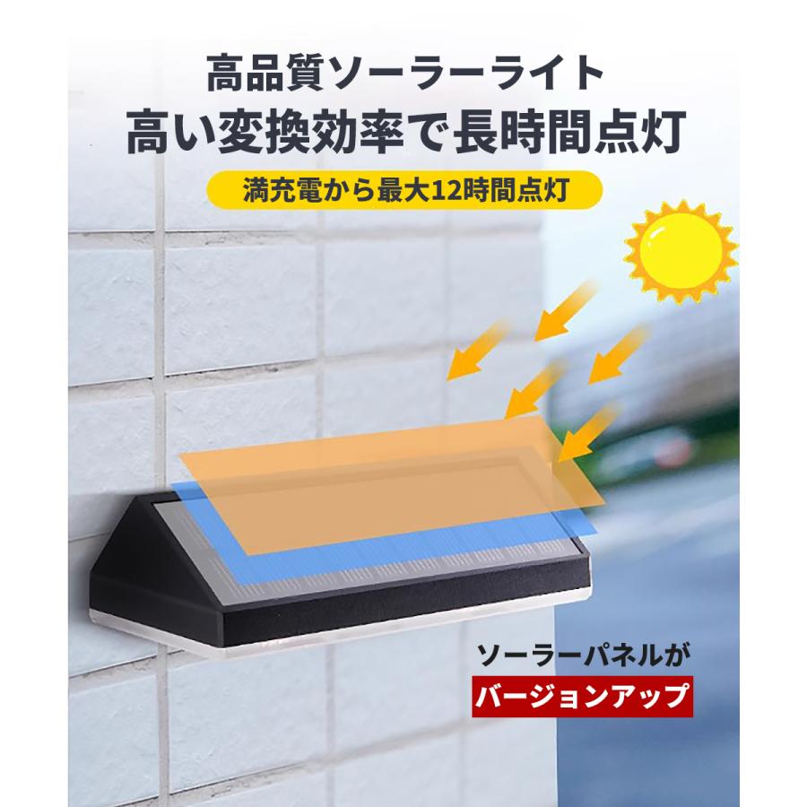 ソーラーライト 2個セット フェンスライト デュアルLED 照明器具