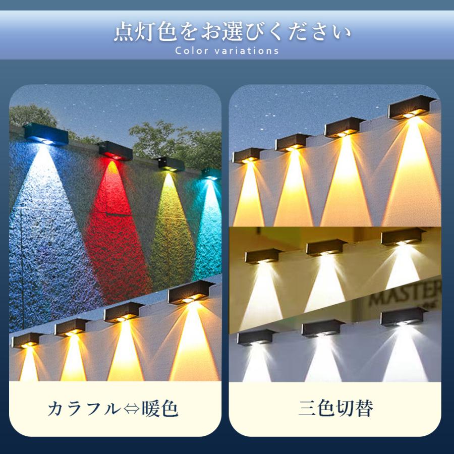 ソーラーライト 2個セット フェンスライト スポットライト 照明