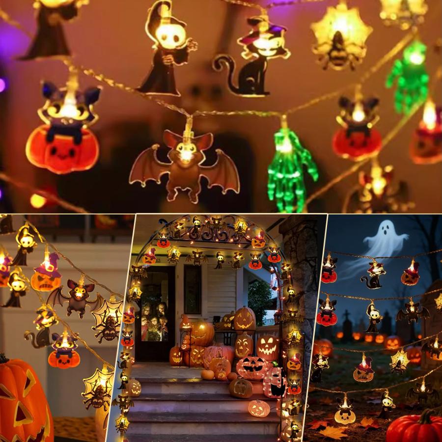 ハロウィン ライト 電池式 3m 20LED イルミネーション 屋外