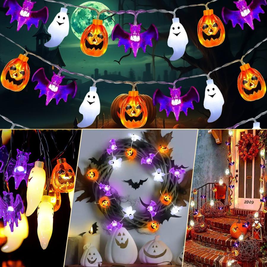 ハロウィン ライト 電池式 3m 20LED イルミネーション 屋外