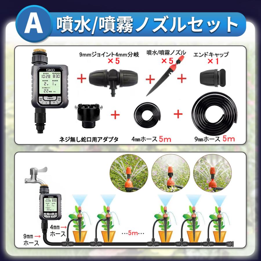 自動水やり機 スターターキット 水やり名人 大型パネル 日本語表示