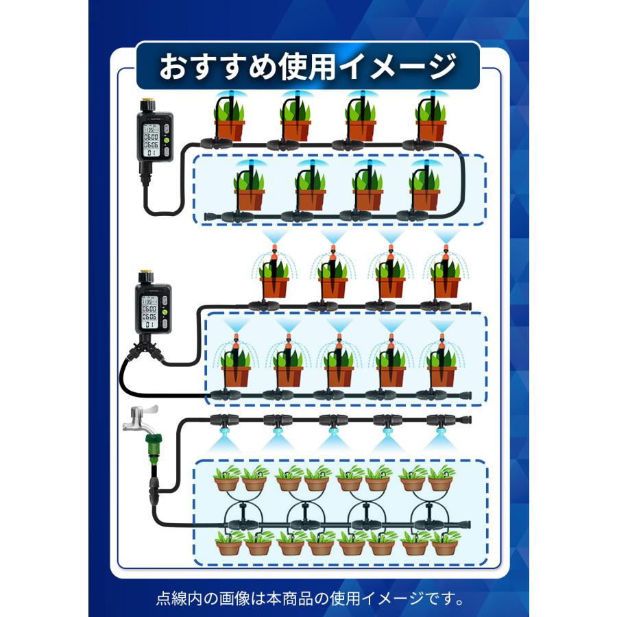 水やりセット ノズルセット 延長用 5m ホース 噴水 噴霧 ミスト 点滴