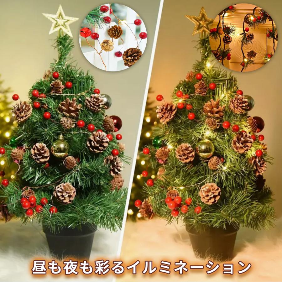 松ぼっくり イルミネーションライト LED20灯 2m 電池式 クリスマス 飾り 本物松ぼっくり 赤い実 タイプA/B 冬装飾 ガーランドライト A243A244 |  | 10