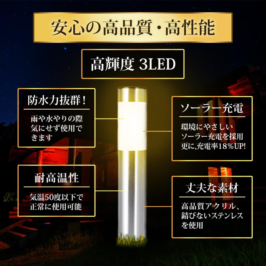 ガーデンライト ポールライト ソーラーライト LED 屋外 おしゃれ 自動点灯 差し込み テラス 庭 外構 埋め込み 防犯 ソーラー充電 ステンレス製 防水 省エネ 玄関 |  | 15