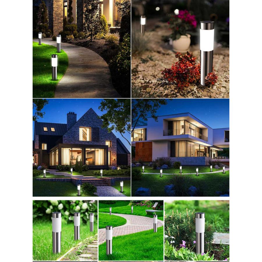 ガーデンライト ポールライト ソーラーライト LED 屋外 おしゃれ 自動点灯 差し込み テラス 庭 外構 埋め込み 防犯 ソーラー充電 ステンレス製 防水 省エネ 玄関 |  | 10