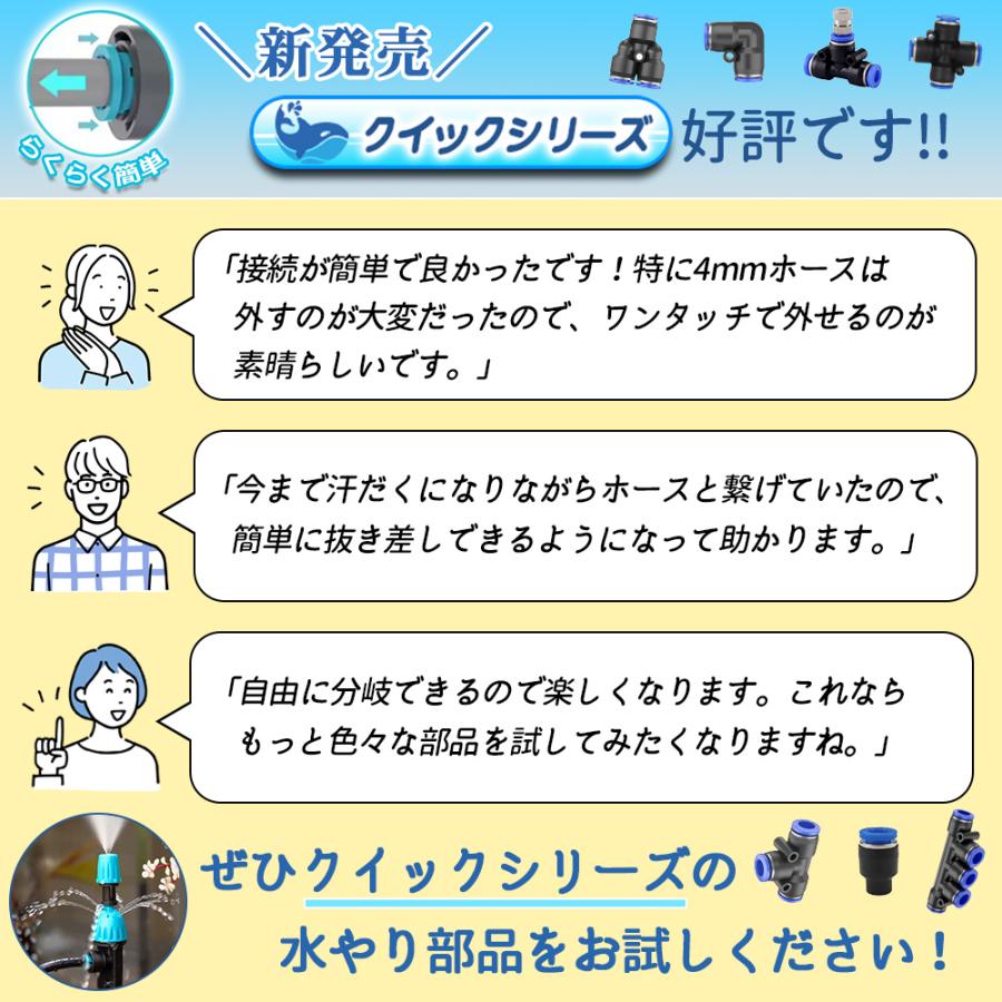 エンドキャップ クイック式用 4mmジョイント用 5個セット 自動水やり器用 B074 |  | 01