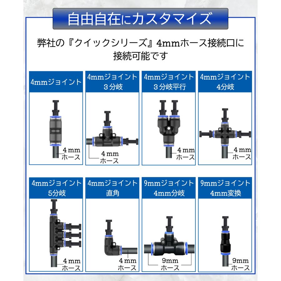 エンドキャップ クイック式用 4mmジョイント用 5個セット 自動水やり器用 B074 |  | 04