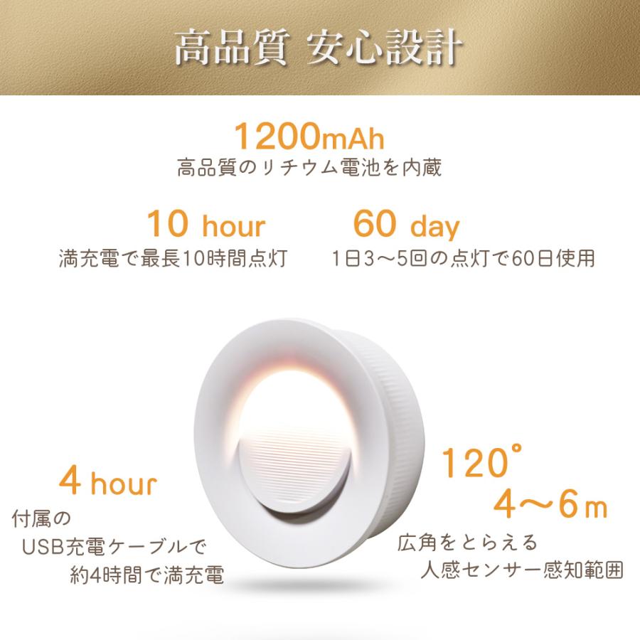 人感センサーライト 下向き照射 屋内 室内 玄関 LED 充電式 階段 廊下 足元灯 マグネット 磁石 防災 停電 自動点灯 Type-C 電球色 工事不要 おしゃれ A256 |  | 10