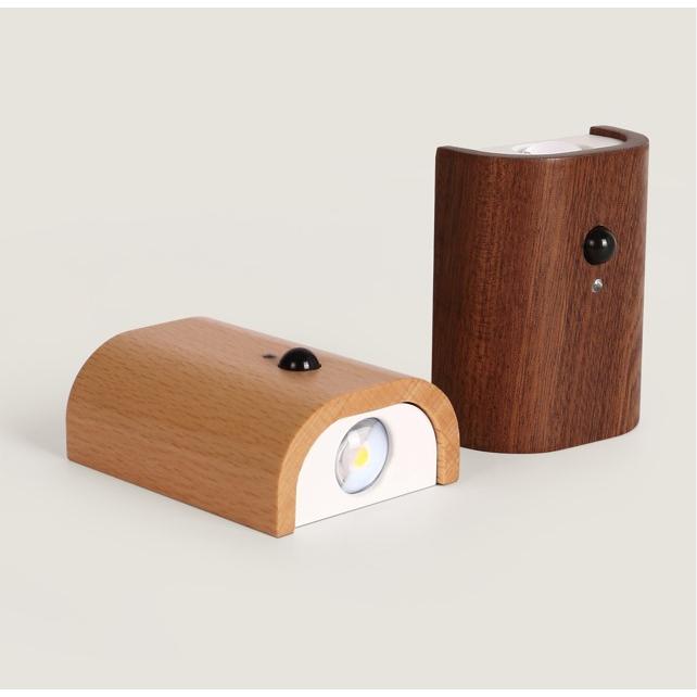 人感センサーライト ウォールライト 室内 玄関 木製 USB充電式 LED 照明 廊下 階段 LEDライト おしゃれ 屋内 小型 ブラウン 天然木 A141 |  | 18