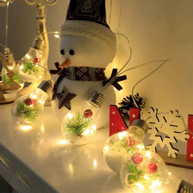 スノードーム イルミネーションライト 電球型 10LED 2m 電池式