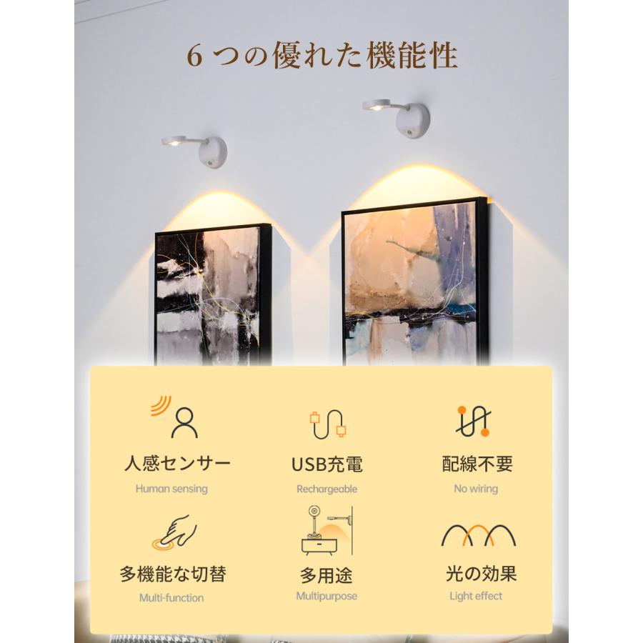 人感センサーライト ピクチャーライト LED USB充電式 ナイト 人感センサーライト ピクチャーライト LED USB充電式 ナイト