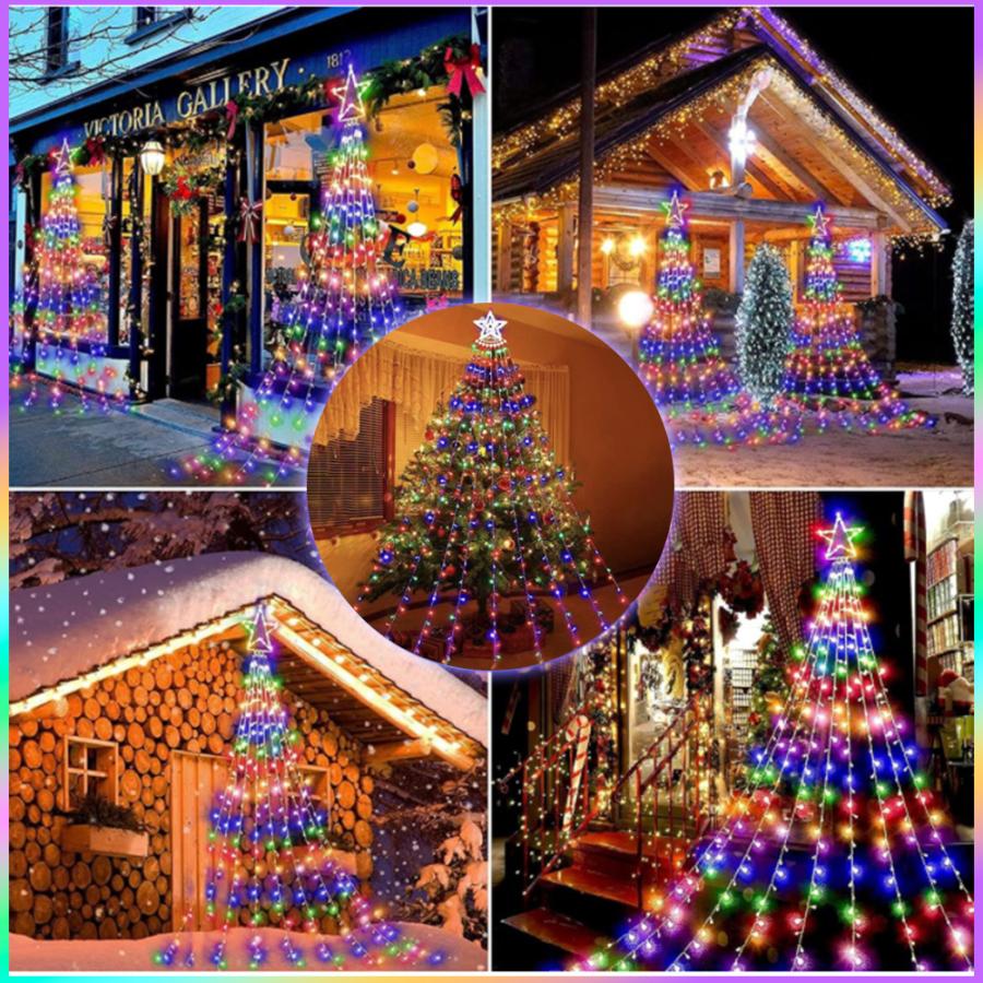 スターツリーライト ソーラー充電式 イルミネーション 3m