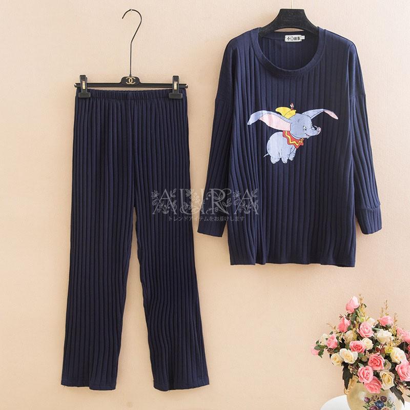 パジャマ レディース 春秋 ルームウェア レディース 長袖 象柄 大きいサイズ パジャマ 上下セット 暖かい 部屋着 2点セット 大人可愛い Apjm Aura 通販 Yahoo ショッピング