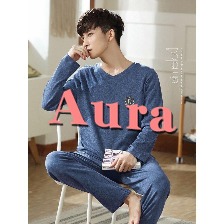 男の子向けプレゼント集結 秋 春 セットアップ 長袖 綿 冬 メンズ パジャマ 冬用 紳士 大人 ルームウエア 上下セット メンズ ルームウェア パジャマ サイズ M Michiganestateplanning Com