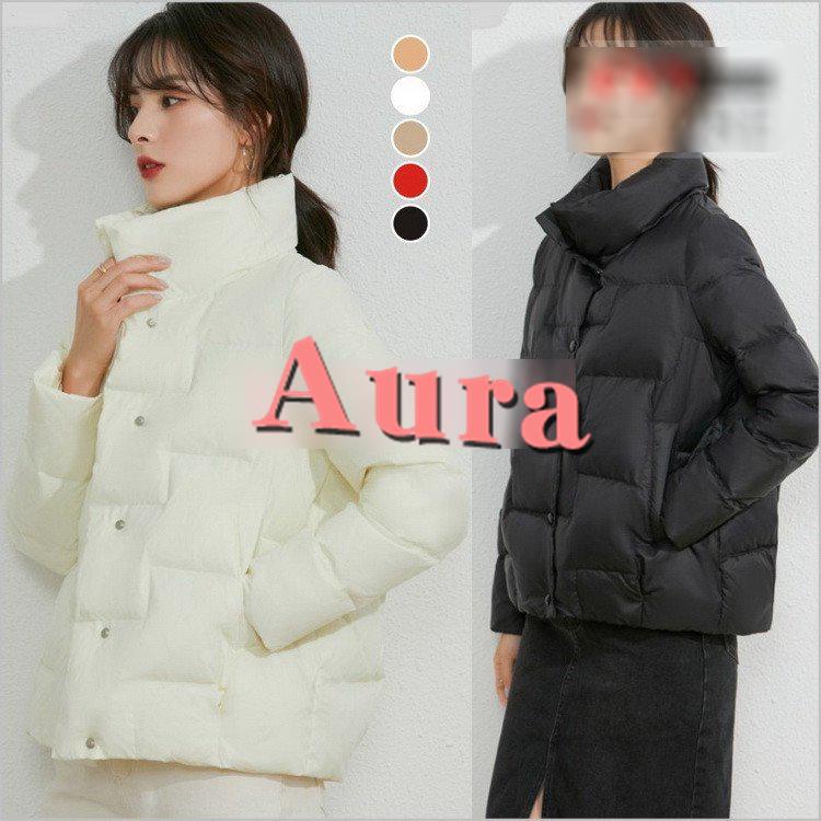 ダウンジャケット ライトダウン レディース ライトアウター 厚手 防寒 ショート丈 秋冬 Dkwtd Aura 通販 Yahoo ショッピング