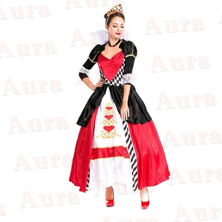 ハロウィン コスプレ 宮廷装 仮装 トランプ クイーン コスチューム ハートの女王 魔女 物語 プリンセス キャラクター ドレス 貴族 復古 Hkd Aura 通販 Yahoo ショッピング