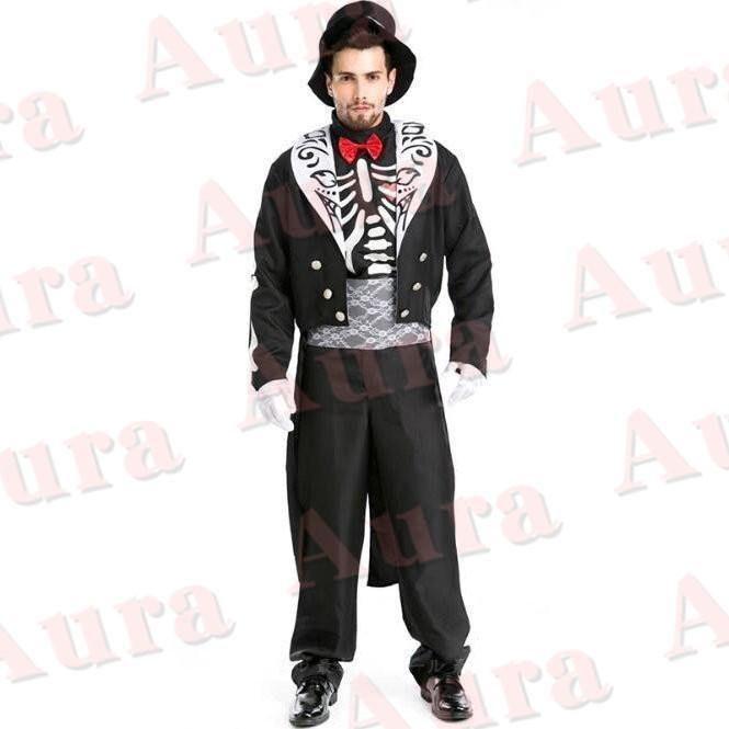 大人用 Hm コスプレ衣装 キャラクター衣装 コスチューム コスプレ 演出服 メンズ 魔王 ゾンビ 大人用 カバオール 衣装 Aura 万聖節 ヴァンパイア 髑髏 骨組み ハロウィン デビル ドラキュラ 恐怖 悪魔 鬼 仮装