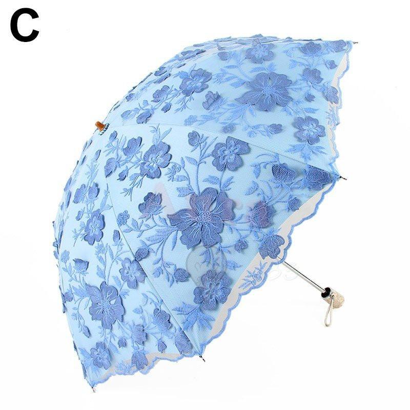 スーパーセール期間限定 折りたたみ傘 耐風 晴雨兼用 可愛い レディース 傘 折り畳み傘 可憐 繊細 華やか 上品 可憐 総柄 レース 刺繍 お花 軽量 おしゃれ ジャンプ 雨傘 カラー B Acte Paris Org