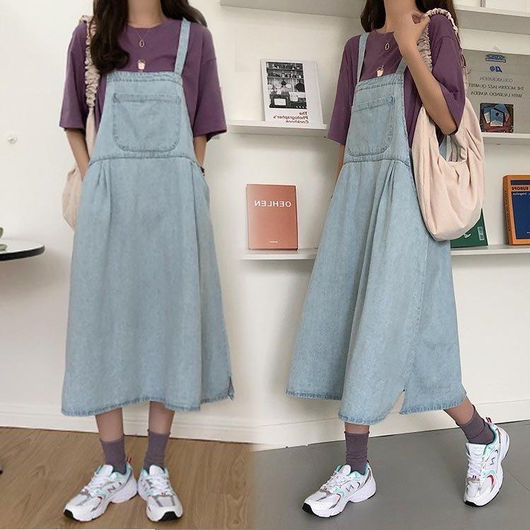 デニム サロペットスカート 大きいサイズ ゆったり 綿 ワンピース Aライン 春秋 ロングワンピース 妊婦服 体型カバー 通勤 オシャレ カジュアル :sgd848112:AURA - 通販 - Yahoo!ショッピング デニム サロペットスカート 大きいサイズ ゆったり 綿 ワンピース Aライン 春秋 ロングワンピース 妊婦服 体型カバー 通勤 オシャレ カジュアル :sgd848112:AURA - 通販 - Yahoo!ショッピング