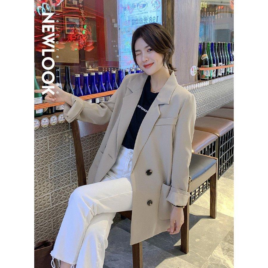 ブレザー レディース スーツ スーツジャケット 秋冬 長袖 ロング丈 チェック カジュアルウエア ダブルブレスト オシャレ きれいめ 韓国風 通勤 4色 Y Aura 通販 Yahoo ショッピング