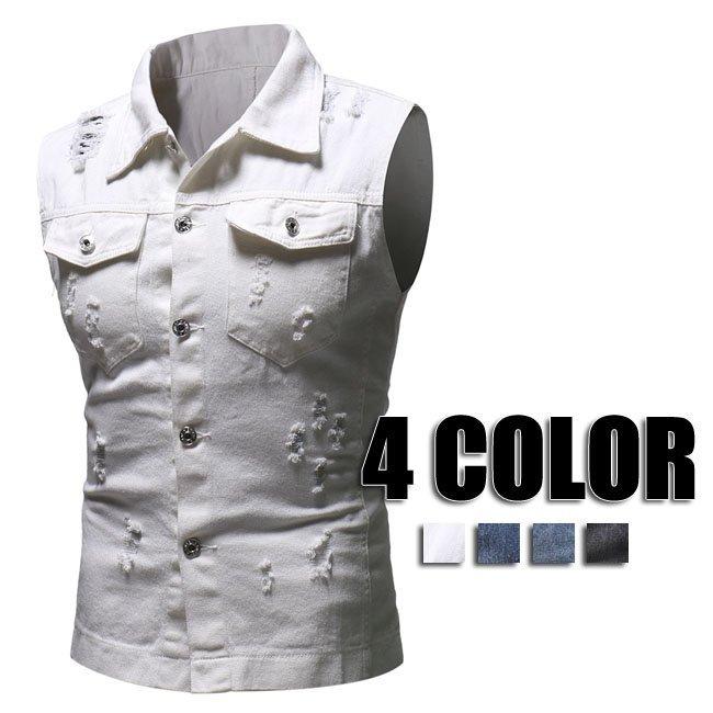 ベスト メンズ デニム ベスト カジュアル 人気 新品 カッコイイ メンズベスト デニムベスト 秋 秋服 メンズファッション 4色 Yrmj Aura 通販 Yahoo ショッピング