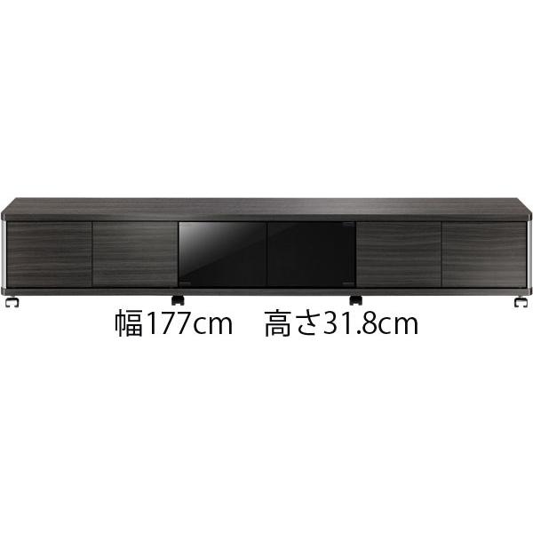 テレビ台 ガラス扉 収納 キャスター付き 幅177 高さ31.8 テレビボード