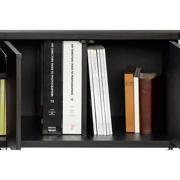 テレビ台 コンパクト ガラス扉 収納 キャスター付き 幅79.6 高さ