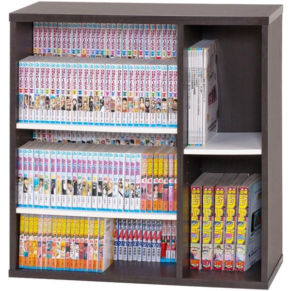 本棚 CD DVDラック スリム ロータイプ 前後棚 コミック収納 木製 本棚 CD DVDラック スリム ロータイプ 前後棚 コミック収納 木製