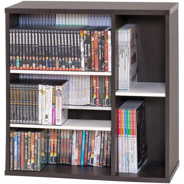 本棚 CD DVDラック スリム ロータイプ 前後棚 コミック収納 木製 本棚 CD DVDラック スリム ロータイプ 前後棚 コミック収納 木製