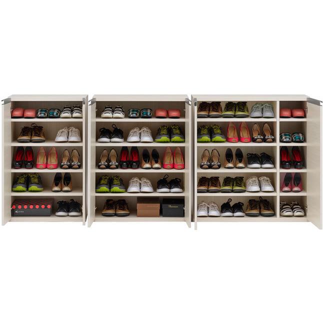 フナモコ（FUNAMOCO） 下駄箱 扉タイプ シューズラック 木製 積み重ね