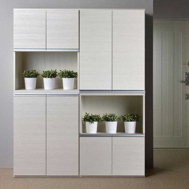 フナモコ（FUNAMOCO） 下駄箱 オープン＆扉タイプ シューズラック 木製