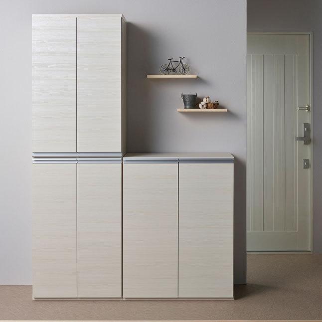 フナモコ（FUNAMOCO） 下駄箱 扉タイプ シューズラック 木製 積み重ね