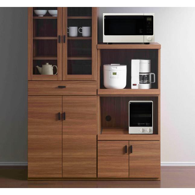 レンジ台 食器棚 扉収納 引き出し収納 幅55 高さ117 低ホルムアルデヒド仕様Ｆ☆☆☆☆ 木製 日本製 完成品