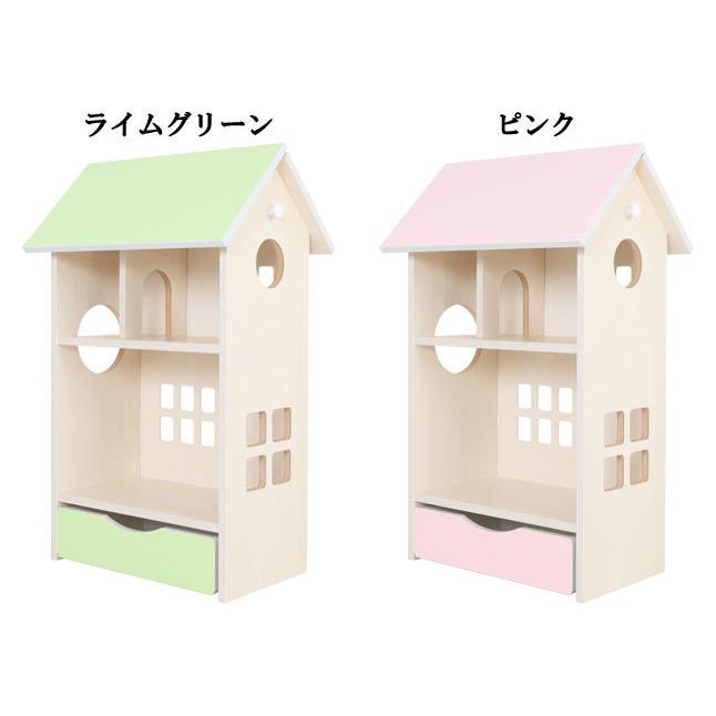 おもちゃボックス 収納ラック 子ども部屋収納 ワゴン付き ドールハウス