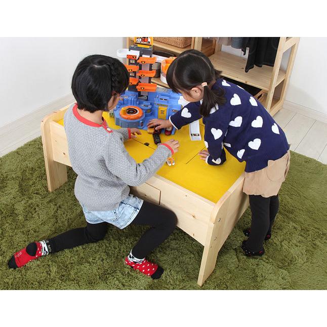 ローテーブル おもちゃ収納 子ども部屋収納 天板リバーシブル 引き出し