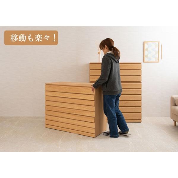桐チェスト 引き出し収納 6段 キャスター付き ナチュラル 着物収納 幅