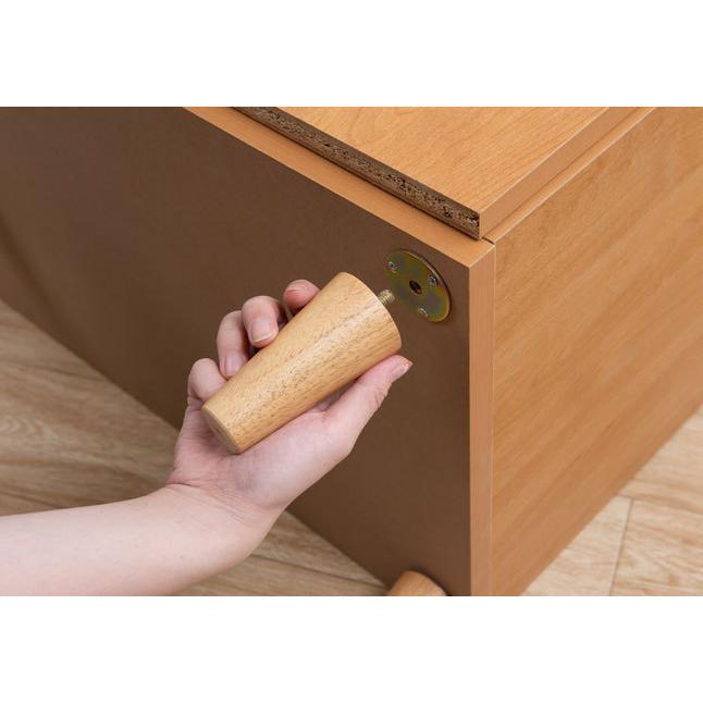 木製収納　薬棚　チェスト　40引き出し チェスト 4段 幅74×奥行40×高さ80.7cm 木目調天板 （ 収納