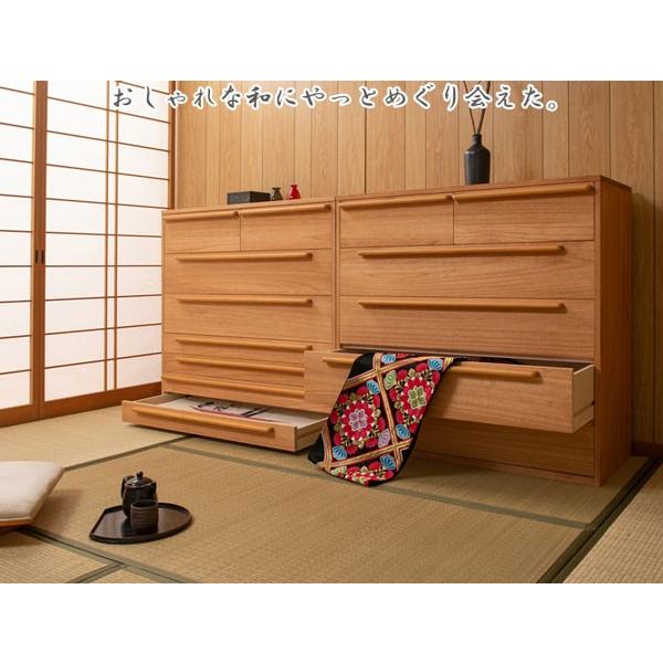 チェスト 桐たんす 引き出し収納 7段 水性塗装 ブラウン 日本製 完成品