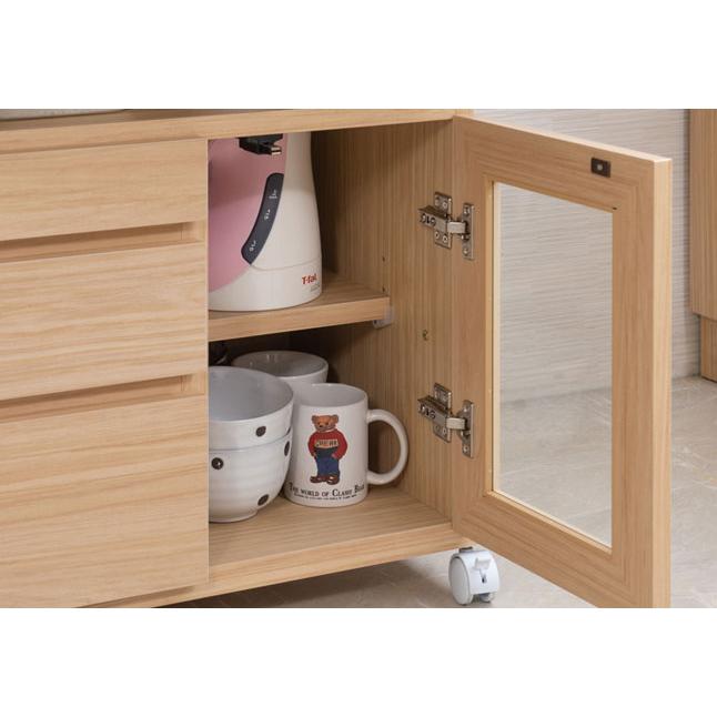 バタフライテーブル キャスター付き 収納付き 幅119.5cm 天板