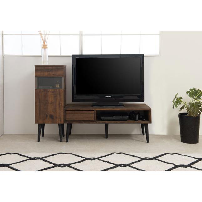 キャビネット 収納棚 ヴィンテージ風 木製 ブラウン 幅31 : 収納家具